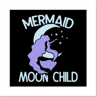 Mermaid moon Child Posters and Art